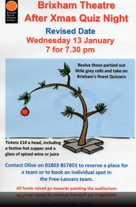 After Xmas Quiz - Wednesday 13 January 7 pm