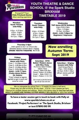 New Autumn Term at The Spark - various days