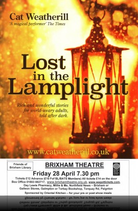 Cat Weatherill with ‘Lost in the Lamplight’  - Friday 28 April 7.30 pm 