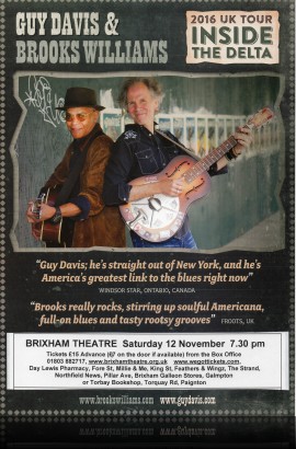 Guy Davis & Brooks Williams - Saturday 12 November 7.30 pm