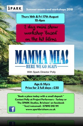 Mamma Mia Workshops - 10 - 4 Friday 17 August 2018