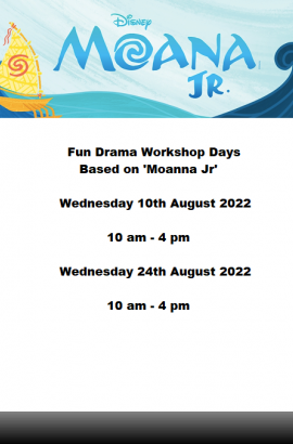 Fun Day workshop at The Spark, based on 'Moanna Jr'