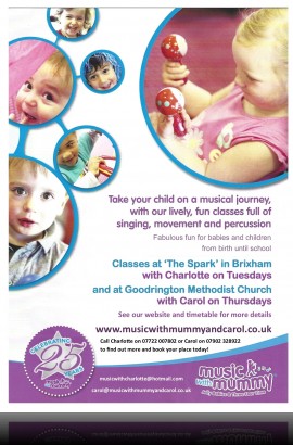 Music with Mummy and Jolly Babies at The Spark - 9.45 am Tuesday 18 September 2018