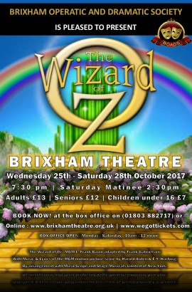BOADS present ‘The Wizard of Oz’ - Saturday 28 October 2.30 pm