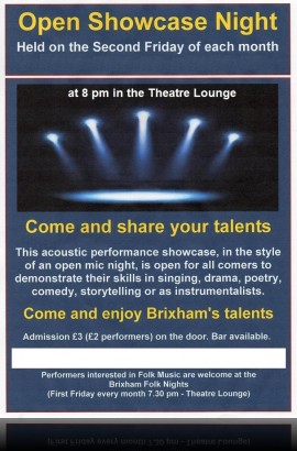 Open Showcase Night - Friday 11 August 8 pm