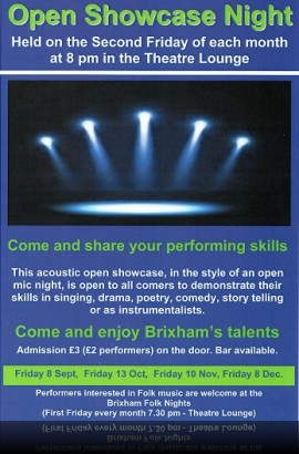 Open Showcase Night - Friday 8 December 8 pm