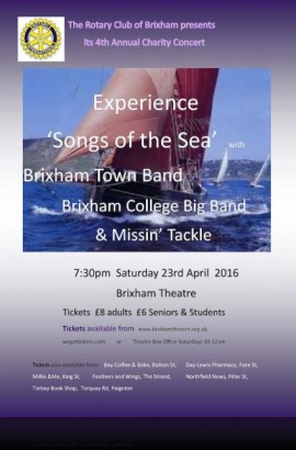 'Songs of the Sea' - Saturday 23 April 7.30 pm