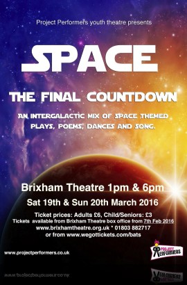 'Space - The Final Countdown' - Saturday 19 March 1 pm