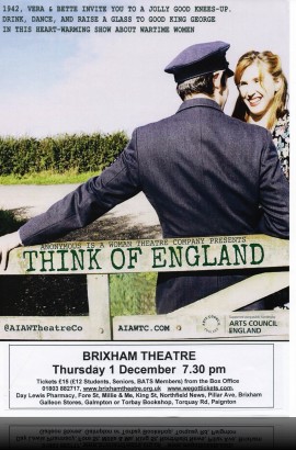 'Think of England' - Thursday 1 December 7.30 pm